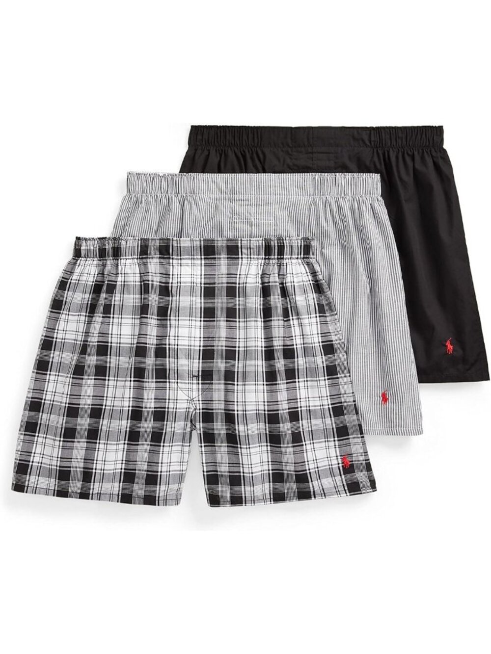 Classic Fit Cotton Woven Men's Boxers 3-Pack, Comfortable Underwear (Big & Tall)